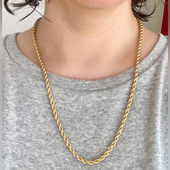 18K Italian Gold Rope Chain - Picture 5 of 5